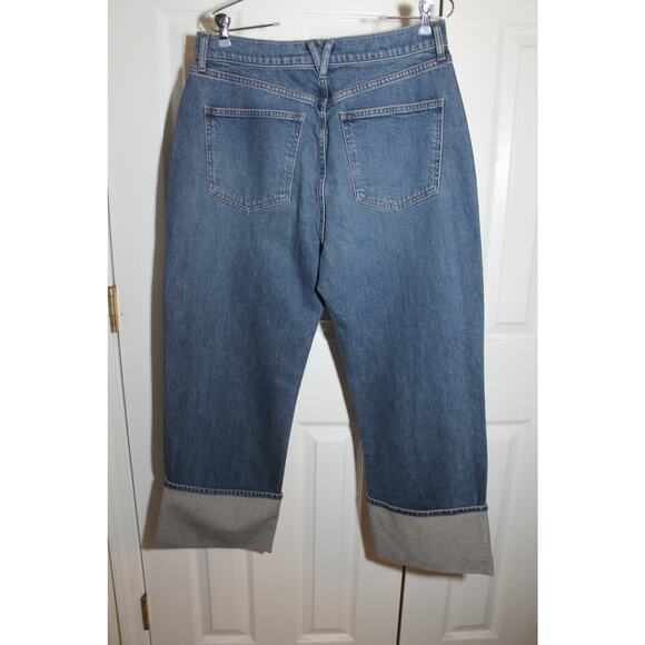Veronica Beard Dylan Full Length Straight Thriller Wash Cuffed Jeans sz 31 - Picture 3 of 5